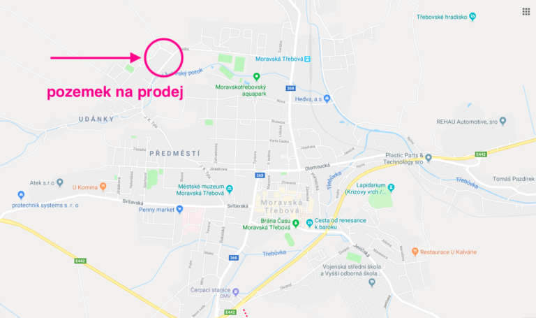 Pozemek Moravská Třebová